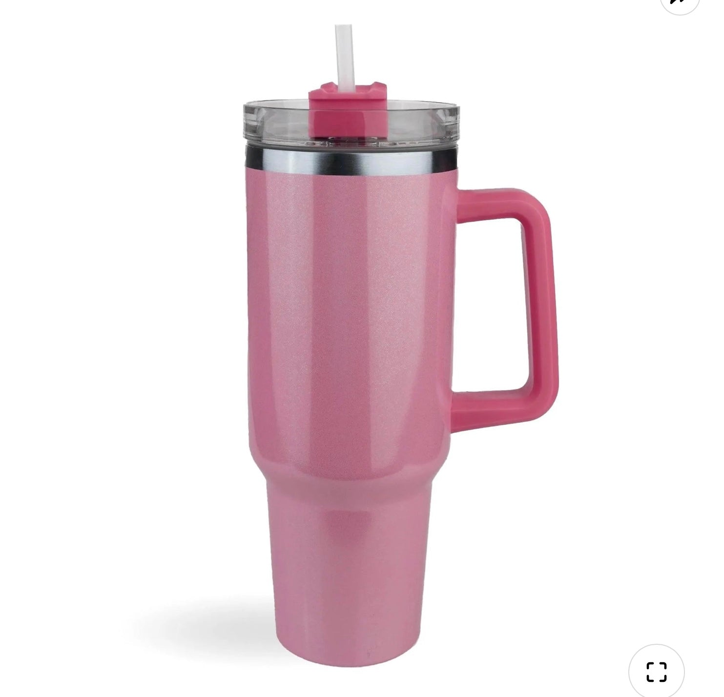 40 oz pink shimmer tumbler