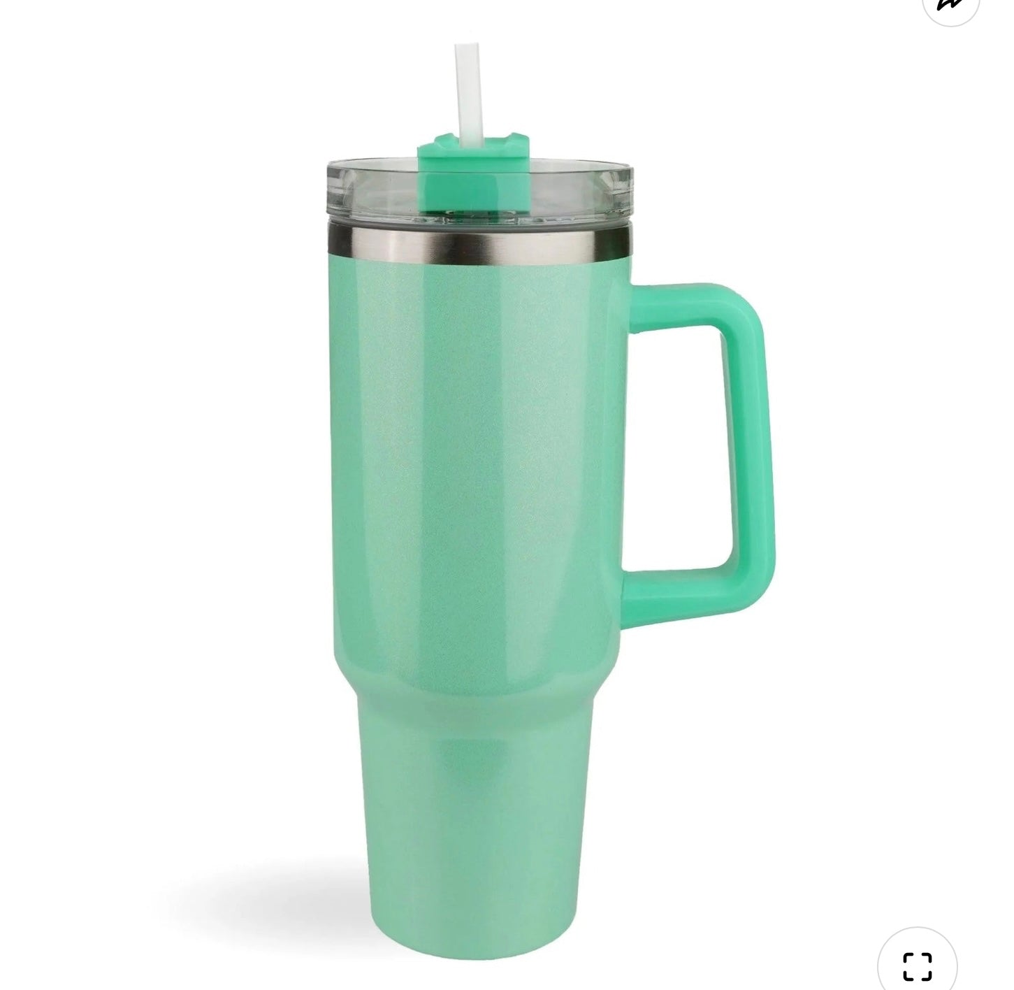 40 oz teal shimmer tumbler